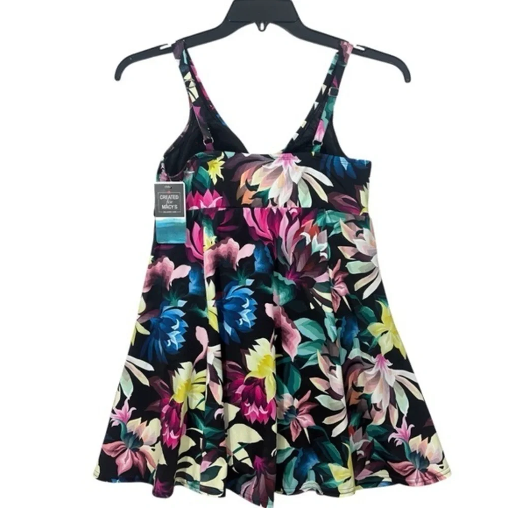 Swim Solutions NWT Women's Bow-Front Swim Dress One piece 12 - Picture 7 of 10